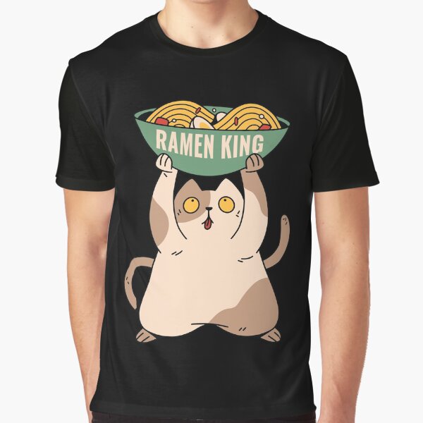 Ramen King Cat With Ramen Bowl by OnepixArt T-Shirts, Hoodie, Sweatshirt | BlankRebels.com (Image 1)
