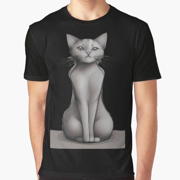 Charcoal Sketch Yoga Cat by Mechanical-Artt T-Shirts, Hoodie, Sweatshirt | BlankRebels.com (Image 1)