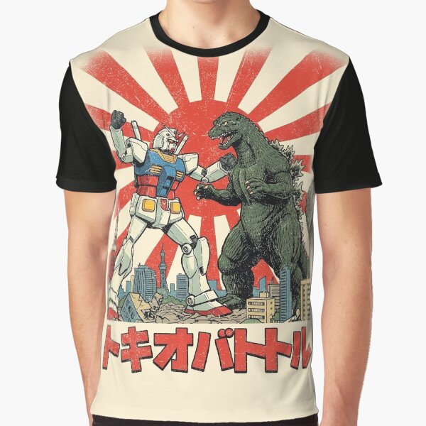 Gundam vs Godzilla by LgndryPhoenix T-Shirts, Hoodie, Sweatshirt | BlankRebels.com (Image 1)