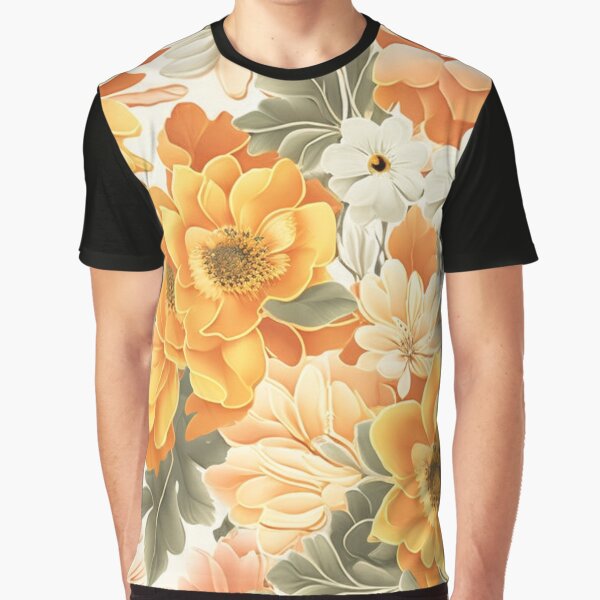 Warm Yellow Floral Pattern by FANTASTIC-N T-Shirts, Hoodie, Sweatshirt | BlankRebels.com (Image 1)