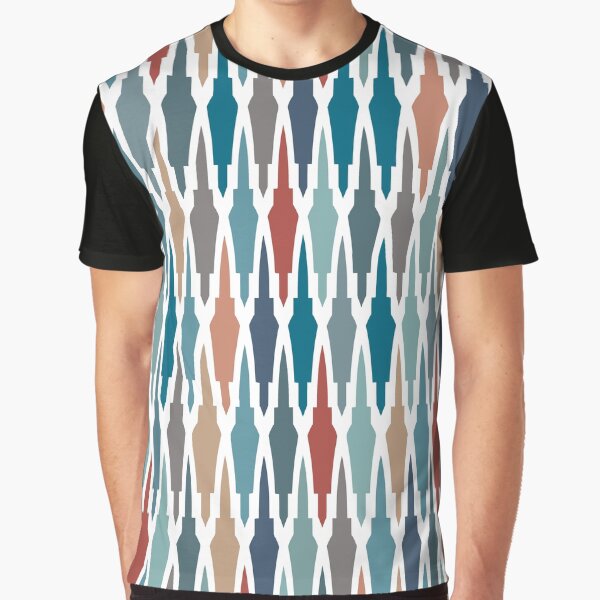 Boho Decor, Moroccan Pattern, Red, Blue, Terracotta by meggydesigns T-Shirts, Hoodie, Sweatshirt | BlankRebels.com (Image 1)