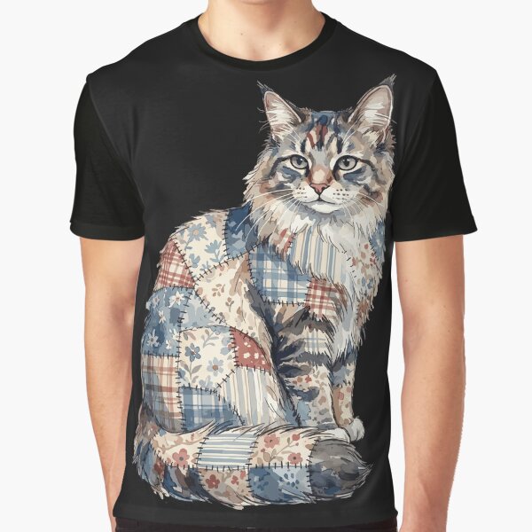 Cute Norwegian Forest Cat Patchwork by bapupa T-Shirts, Hoodie, Sweatshirt | BlankRebels.com (Image 1)