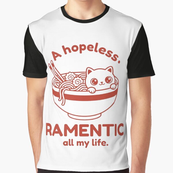 Cat Lover - A Hopeless Ramentic All My Life by ZBIFBOUETLA T-Shirts, Hoodie, Sweatshirt | BlankRebels.com (Image 1)