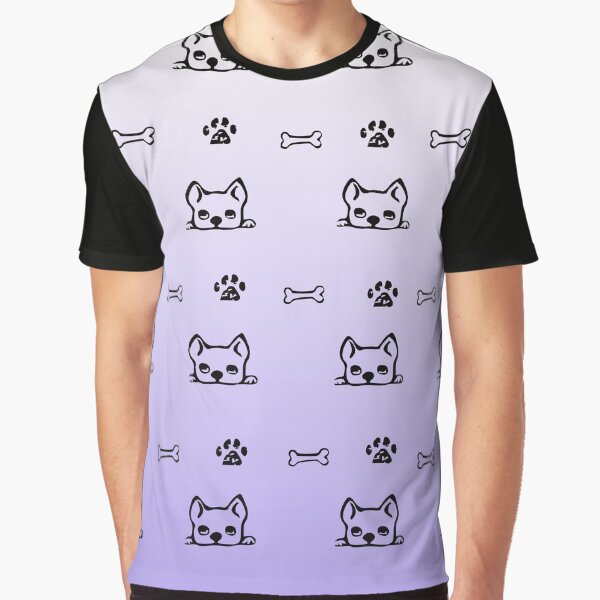 dog, paw and bone pattern with white to purple by Uffcagla