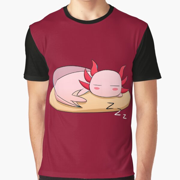 Cute Sleeping Axolotl by CyberLoveza T-Shirts, Hoodie, Sweatshirt | BlankRebels.com (Image 1)