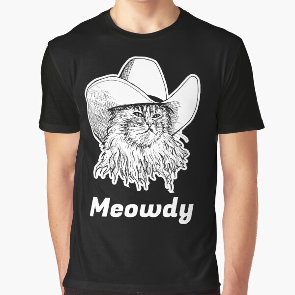 Meowdy Texan cowboy cat with hat by squeakiebowie T-Shirts, Hoodie, Sweatshirt | BlankRebels.com (Image 1)