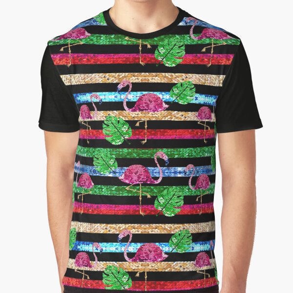 Colorful flamingo sequin by MrJean T-Shirts, Hoodie, Sweatshirt | BlankRebels.com (Image 1)