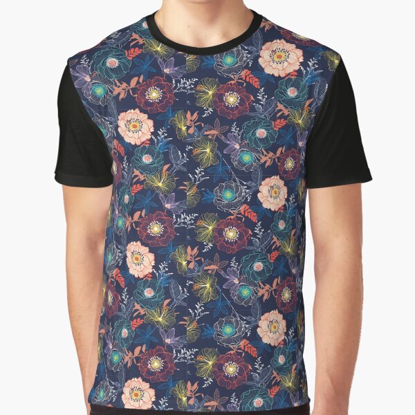 Neon Floral Pattern by FamArts T-Shirts, Hoodie, Sweatshirt | BlankRebels.com (Image 1)
