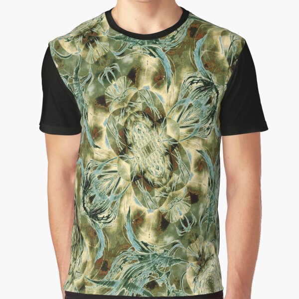 Floral Design In Aqua and Yellow by Lynn  Marie Sharp T-Shirts, Hoodie, Sweatshirt | BlankRebels.com (Image 1)