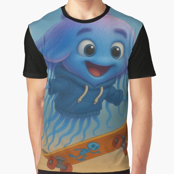 Skater Man of War Jellyfish by Sillytoe T-Shirts, Hoodie, Sweatshirt | BlankRebels.com (Image 1)