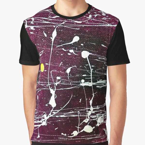 MIXED MEDIA - PAINTING - ABSTRACT - YELLOW - PURPLE- HANDMADE - DECORATION by Tropical Blood T-Shirts, Hoodie,... (Image 1)