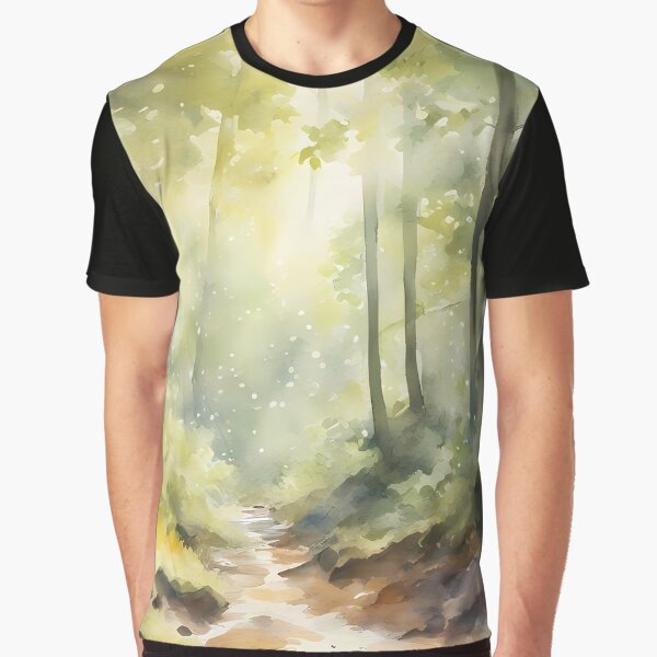 Sunlit Forest Pathway by CalmnessbyChoice T-Shirts, Hoodie, Sweatshirt | BlankRebels.com (Image 1)
