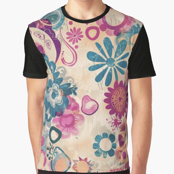 Retro Hippie: Wild Flowers by J Marielle Designs T-Shirts, Hoodie, Sweatshirt | BlankRebels.com (Image 1)