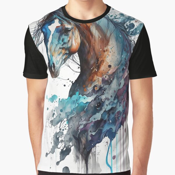Watercolors animals - The horse 2 by AB9-Designs T-Shirts, Hoodie, Sweatshirt | BlankRebels.com (Image 1)