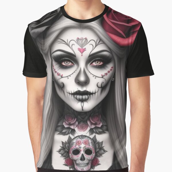 Zombie Gothic Girl Sugar Skull by TheDarkWardrobe T-Shirts, Hoodie, Sweatshirt | BlankRebels.com (Image 1)