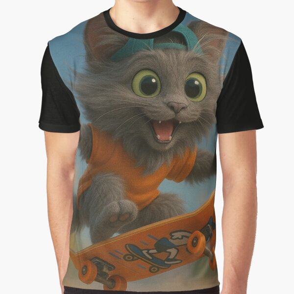 Skater Nebelung Cat by Sillytoe T-Shirts, Hoodie, Sweatshirt | BlankRebels.com (Image 1)