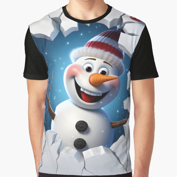 Cute Christmas Snowman Design | Holiday Home Decor by BearBrushDesign T-Shirts, Hoodie, Sweatshirt (Image 1)