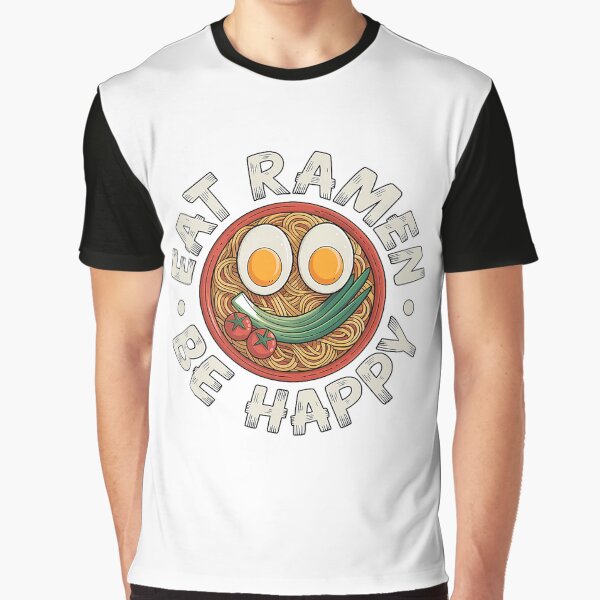 Eat Ramen Be Happy Kawaii Noodle Bowl by Han1986 T-Shirts, Hoodie, Sweatshirt | BlankRebels.com (Image 1)