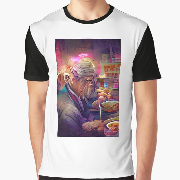 An old man and his instant ramen | Ramen Near Me by PsychicLove T-Shirts, Hoodie, Sweatshirt | BlankRebels.com (Image 1)