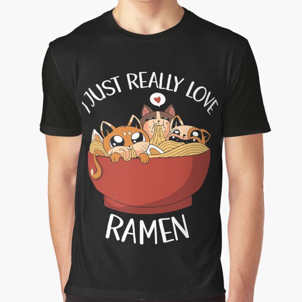 I Just Really Love Ramen Cats Eating Ramen by OnepixArt T-Shirts, Hoodie, Sweatshirt | BlankRebels.com (Image 1)