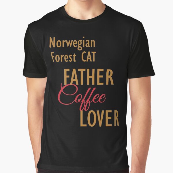 Norwegian Forest CAT Father Coffee Lover. The perfect clothes and stickers for cat and coffee lovers by amrmab... (Image 1)