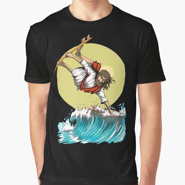Jesus Surfing Christian Cross Funny Surfer by Dressed For  Duty T-Shirts, Hoodie, Sweatshirt | BlankRebels.com (Image 1)