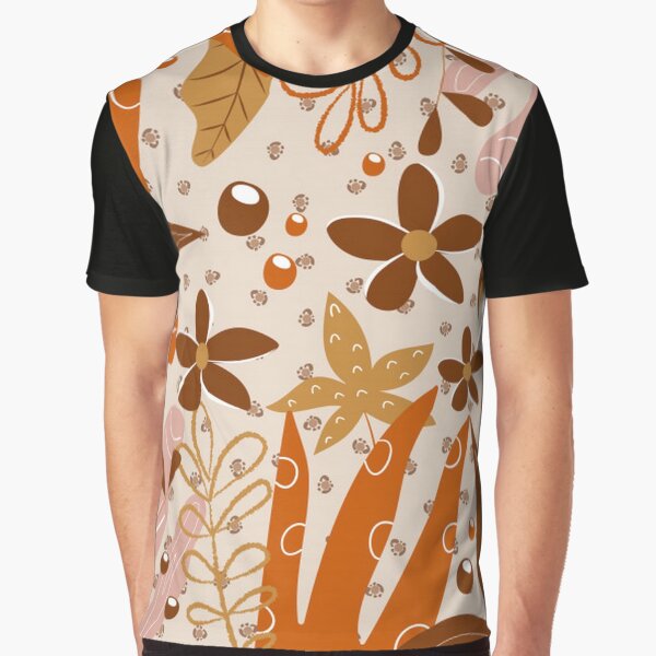 Abstract Floral in Earth Tones by pugmom4 T-Shirts, Hoodie, Sweatshirt | BlankRebels.com (Image 1)