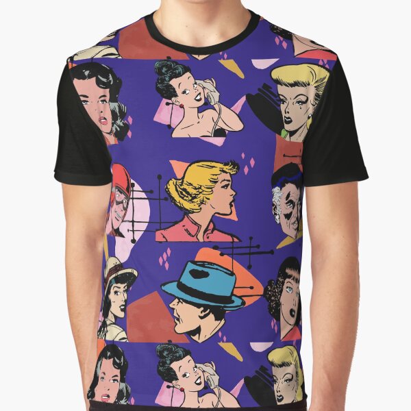 Colorful Retro Pattern With People by Taleahsdesigns T-Shirts, Hoodie, Sweatshirt | BlankRebels.com (Image 1)