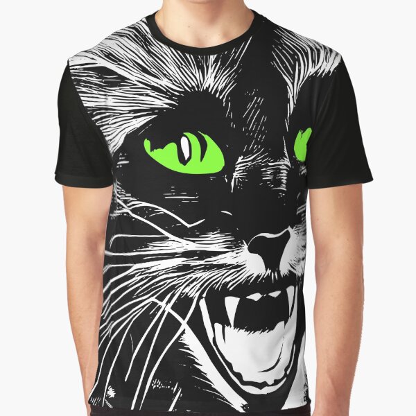 Halloween Black Cat with Green Eyes by HalloweenThings T-Shirts, Hoodie, Sweatshirt | BlankRebels.com (Image 1)