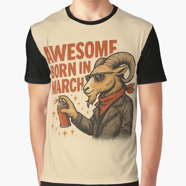 Awesome Born in March — Aries Graffiti Style by Vlavio T-Shirts, Hoodie, Sweatshirt | BlankRebels.com (Image 1)