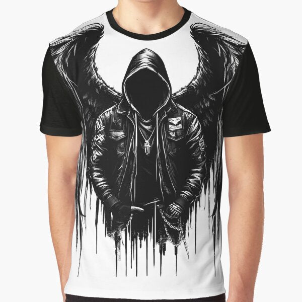 Broken Angel – Fallen Street Angel Dark Graphic Streetwear Design by J&K