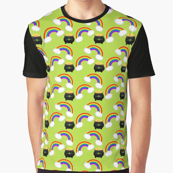 Green Rainbow Pot of Gold St Patrick's Day by ILLYL Creatives T-Shirts, Hoodie, Sweatshirt | BlankRebels.com (Image 1)