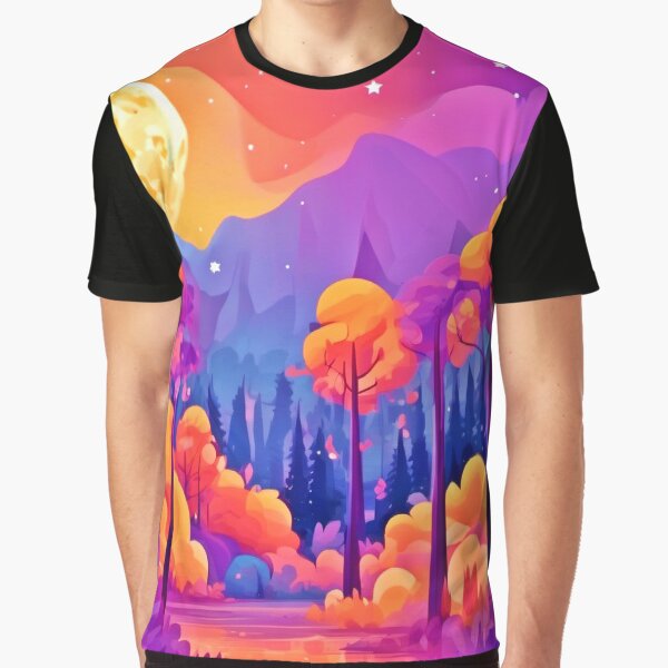 Vibrant Moonlit Forest by Health And Fitness Posts e-Store T-Shirts, Hoodie, Sweatshirt | BlankRebels.com (Image 1)