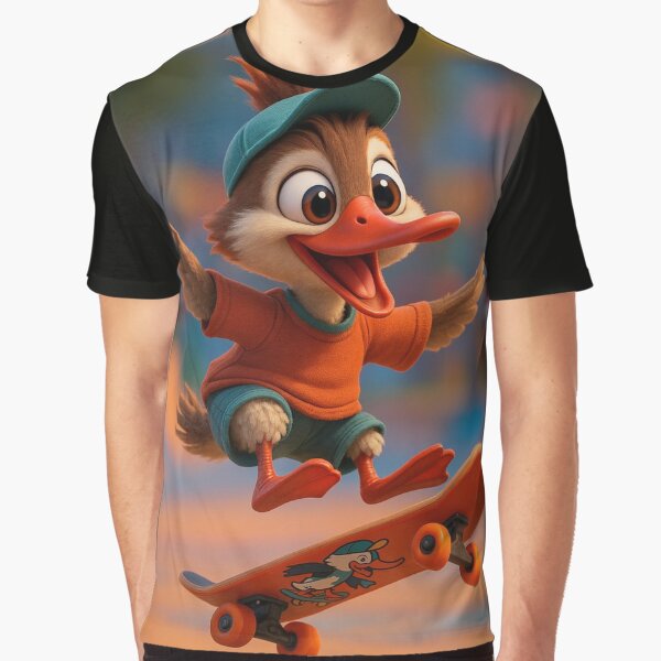 Skater Merganser Duck by Sillytoe T-Shirts, Hoodie, Sweatshirt | BlankRebels.com (Image 1)