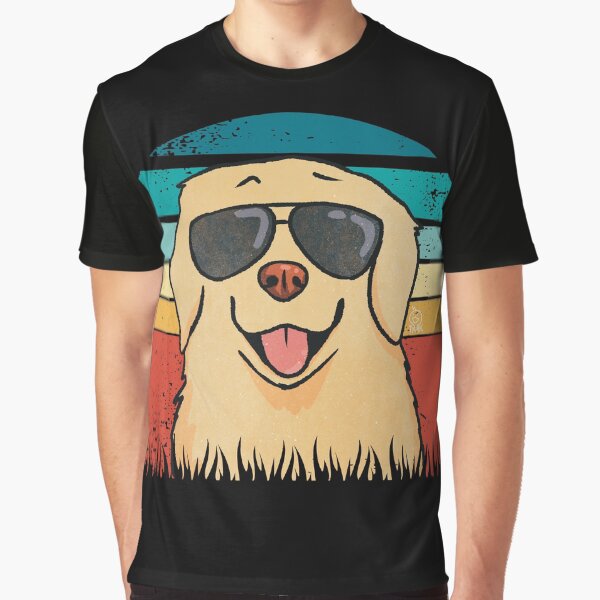Retro Sunset Cool Golden Retriever by Golden Turtle Studio T-Shirts, Hoodie, Sweatshirt | BlankRebels.com (Image 1)