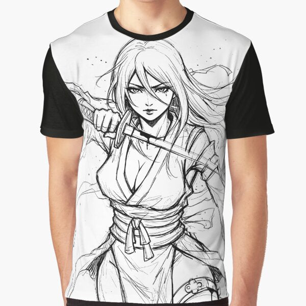 Beautiful Cool Kunochi Manga Sketch: Kunoichi by Shigen16 T-Shirts, Hoodie, Sweatshirt | BlankRebels.com (Image 1)