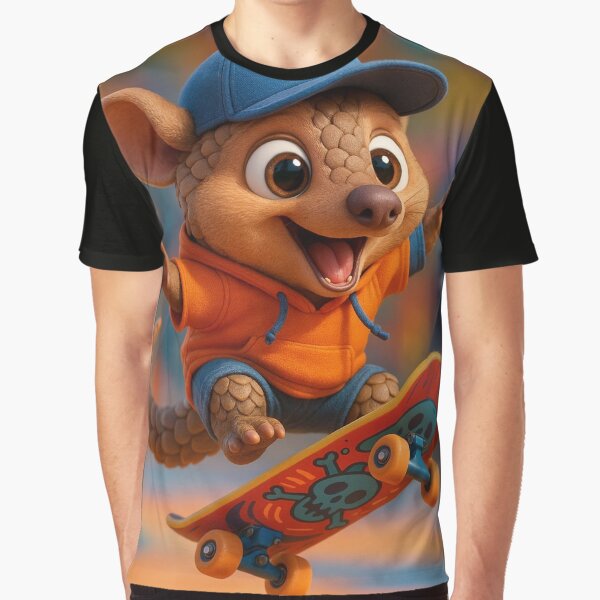 Skater Pangolin by Sillytoe T-Shirts, Hoodie, Sweatshirt | BlankRebels.com (Image 1)