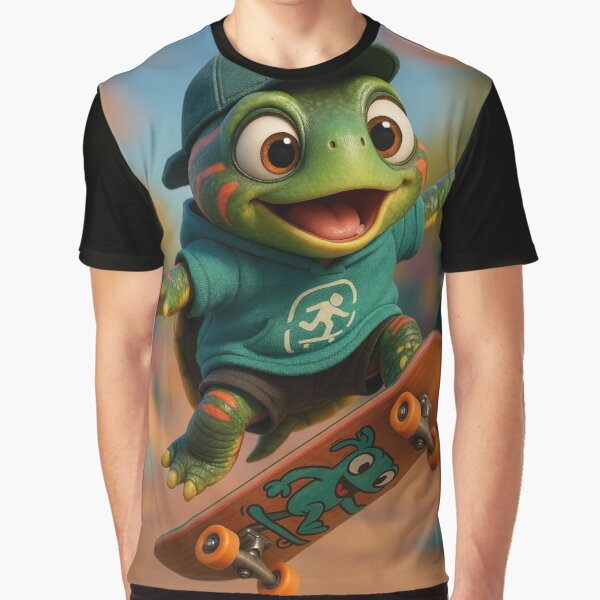 Skater Painted Turtle by Sillytoe T-Shirts, Hoodie, Sweatshirt | BlankRebels.com (Image 1)