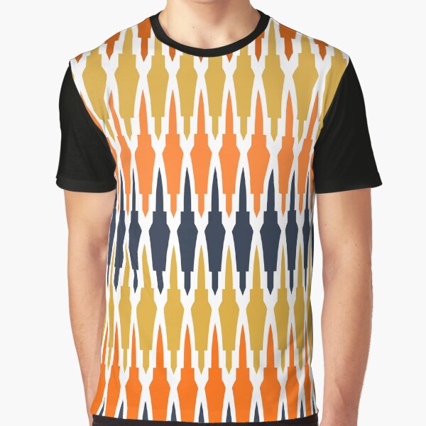 Boho, Southwest Decor, Orange, Indigo, Navy Blue, Orange by meggydesigns T-Shirts, Hoodie, Sweatshirt (Image 1)