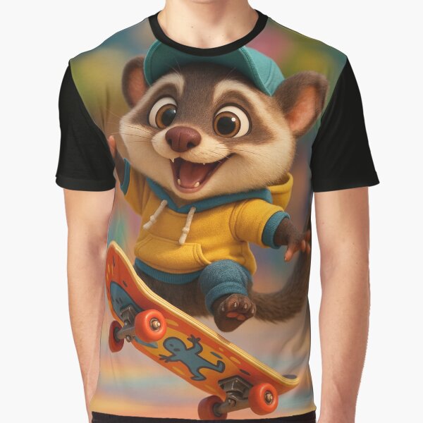Skater Polecat by Sillytoe T-Shirts, Hoodie, Sweatshirt | BlankRebels.com (Image 1)