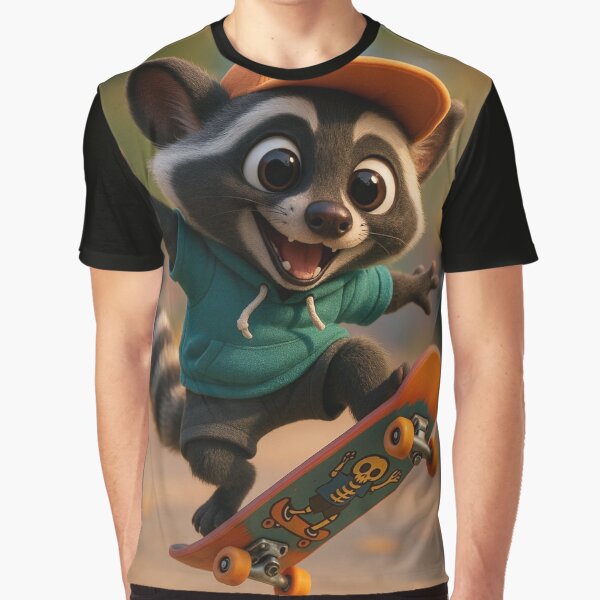 Skater Masked Palm Civet by Sillytoe T-Shirts, Hoodie, Sweatshirt | BlankRebels.com (Image 1)