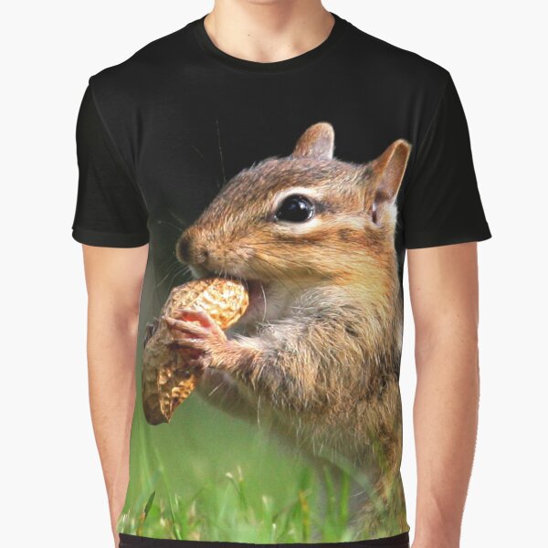 Chipmunk enjoying a snack by Enola Gay Wagner T-Shirts, Hoodie, Sweatshirt | BlankRebels.com (Image 1)