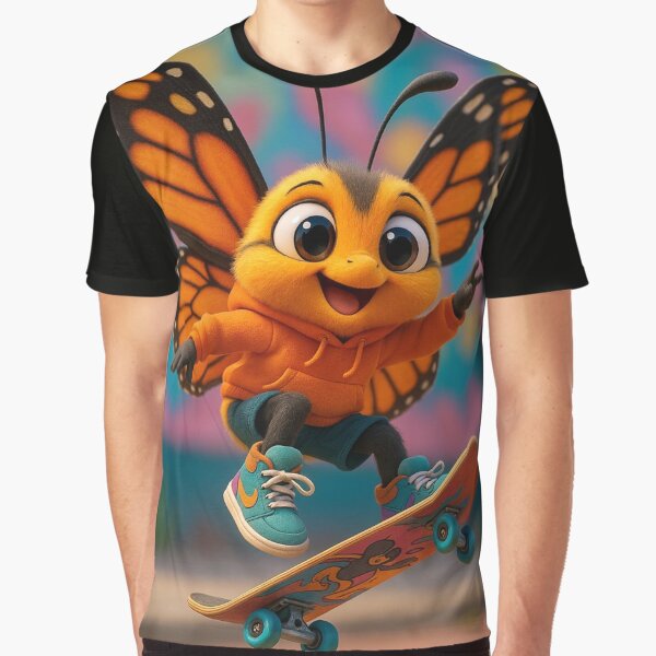 Skater Monarch Butterfly by Sillytoe T-Shirts, Hoodie, Sweatshirt | BlankRebels.com (Image 1)