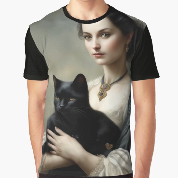 Elegant Cat Mom & Her Black Beauties by Yas_oma T-Shirts, Hoodie, Sweatshirt | BlankRebels.com (Image 1)