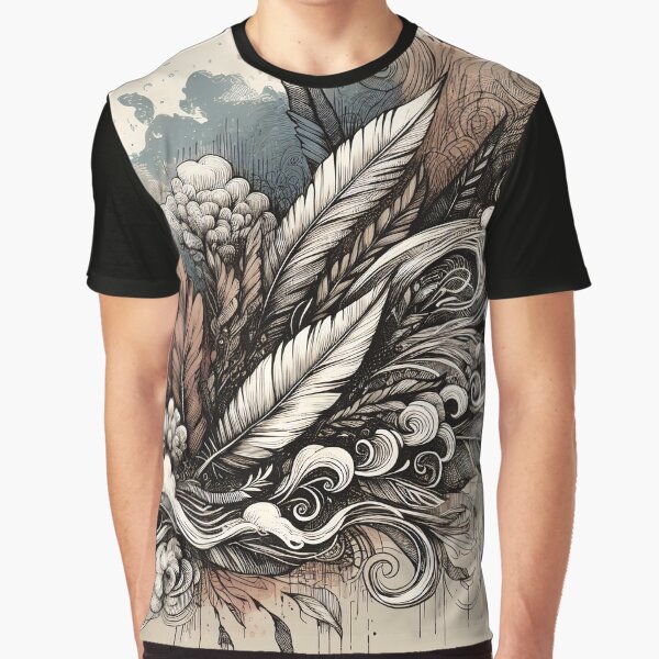Whispers of Wind in Feathered Hues by PictorialWhimsy T-Shirts, Hoodie, Sweatshirt | BlankRebels.com (Image 1)