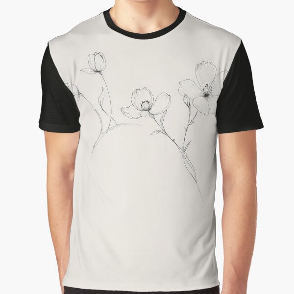 Delicate Sketch of Flowers by CoolPixels T-Shirts, Hoodie, Sweatshirt | BlankRebels.com (Image 1)