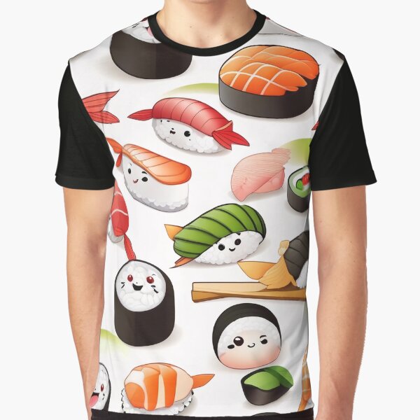 Cute Sushi Lover Pattern Art by DreamCraze T-Shirts, Hoodie, Sweatshirt | BlankRebels.com (Image 1)