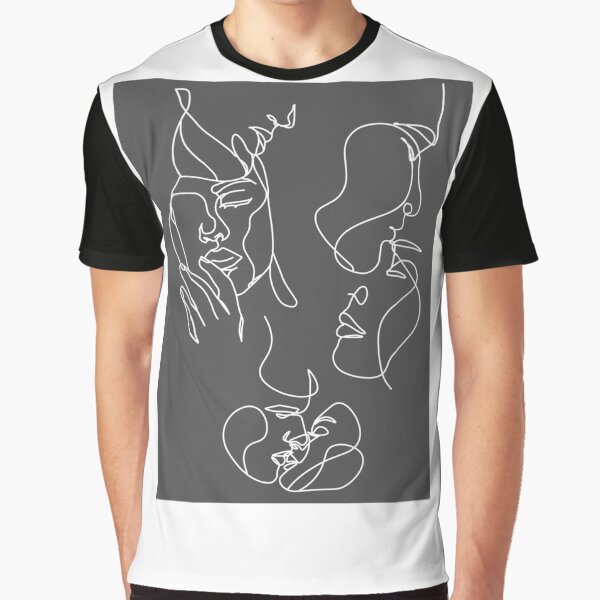 Line Art Loving Couple by Charith Silva T-Shirts, Hoodie, Sweatshirt | BlankRebels.com (Image 1)