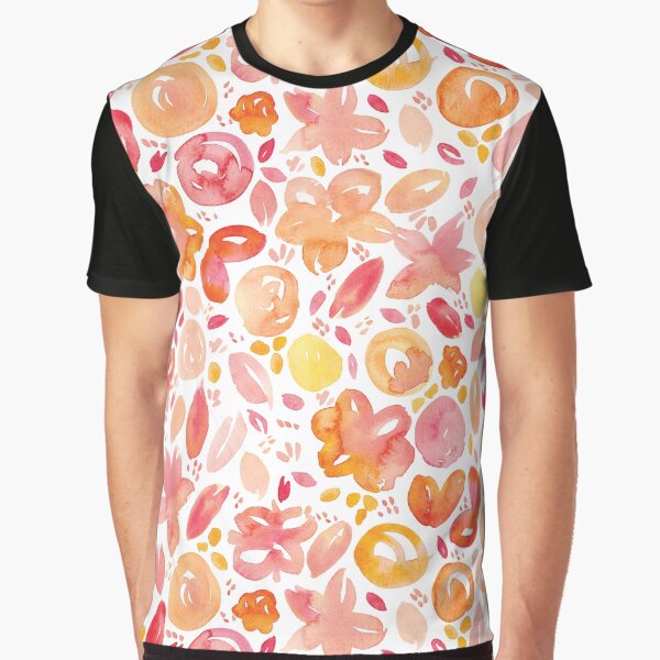 Floral Pattern #5 | Original Orange Colours by RebeccaFlaherty T-Shirts, Hoodie, Sweatshirt | BlankRebels.com (Image 1)