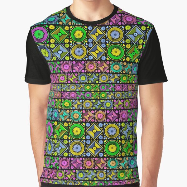 Geometric Midnight Garden Tiled by PanicDay T-Shirts, Hoodie, Sweatshirt | BlankRebels.com (Image 1)